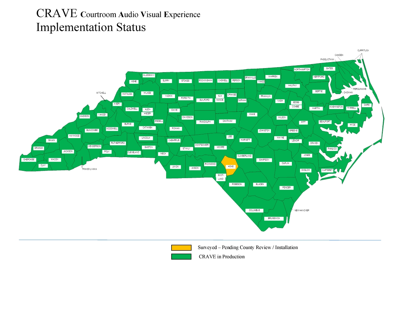 CRAVE Survey Status Map