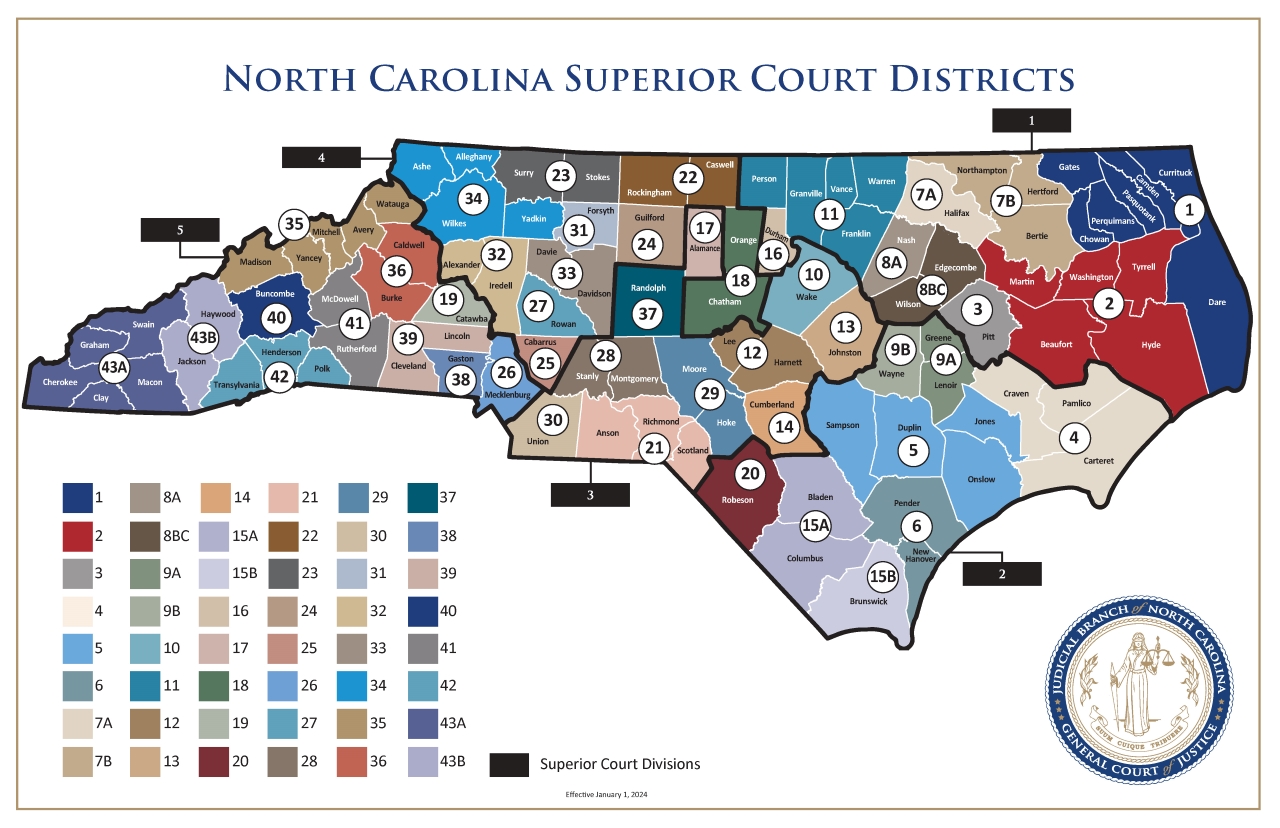 Judicial Districts Maps North Carolina Judicial Branch