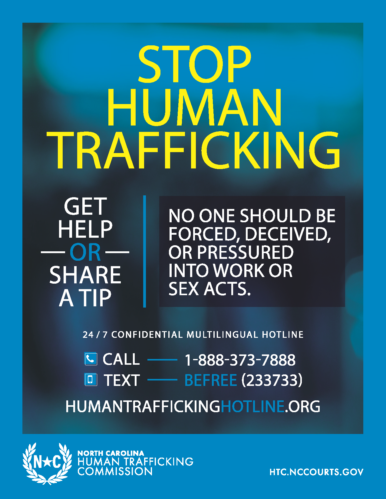 Stop Human Trafficking Signs 1736