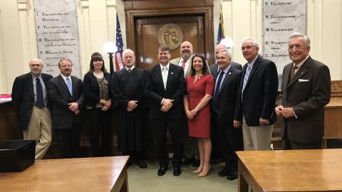 Chief Justice Martin, Judge Warren and Cherokee County Staff