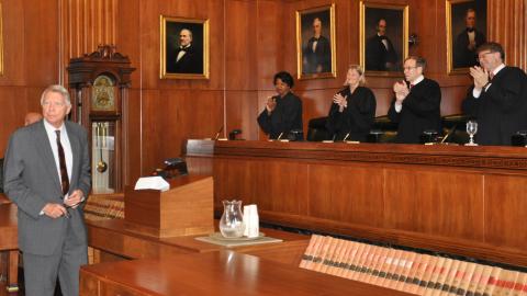 Portrait Of Retired Chief Justice James G. Exum Jr. Dedicated At ...