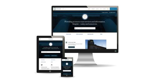 NCcourts.gov homepage screens on devices
