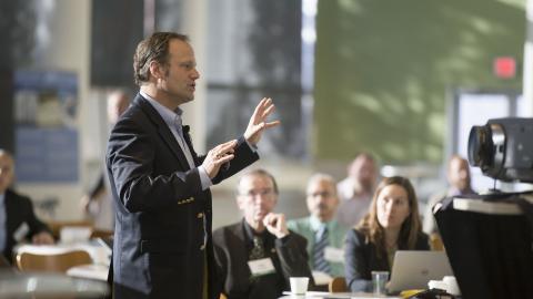 Man making presentation