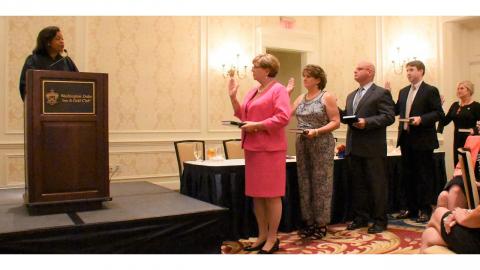 Chief Justice Beasley Administers the Oath of Office