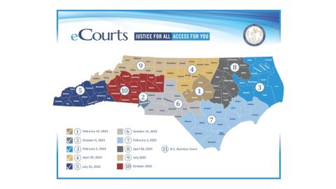 eCourts Rollout Plan Map Tracks 1-11